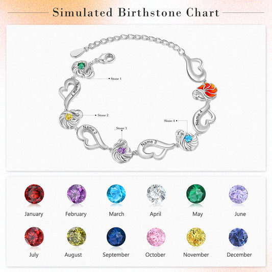 Customized Birthstone Mix Color Bracelet