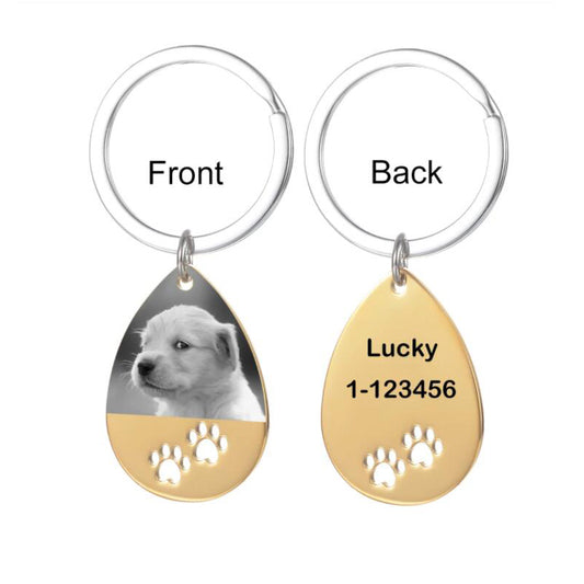 Personalized Custom Dog Tag Keychain