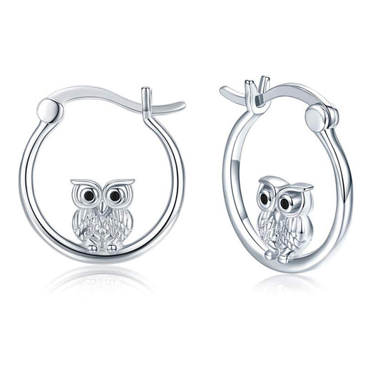 Cute Owl Hoop Trendy Earrings