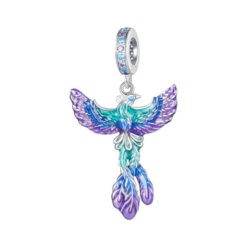 925 Sterling Silver Phoenix Dangle Charm Beads Women DIY Jewelry
