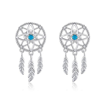 Orecchini pendenti acchiappasogni in argento sterling 925