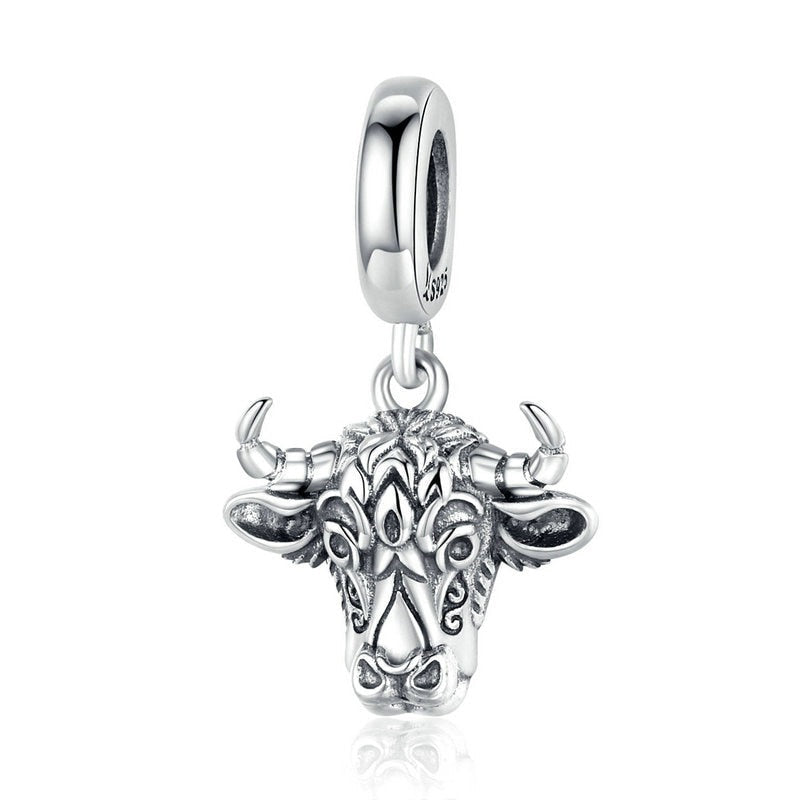 925 Sterling Silver Tauren Vintage Bull Charms Beads