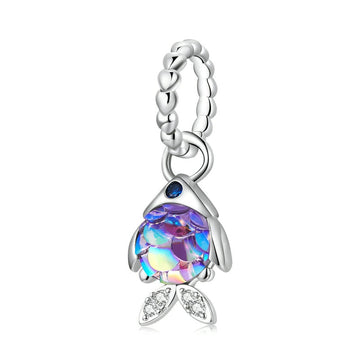 925 Sterling Silver Fancy Fish Charm Beads