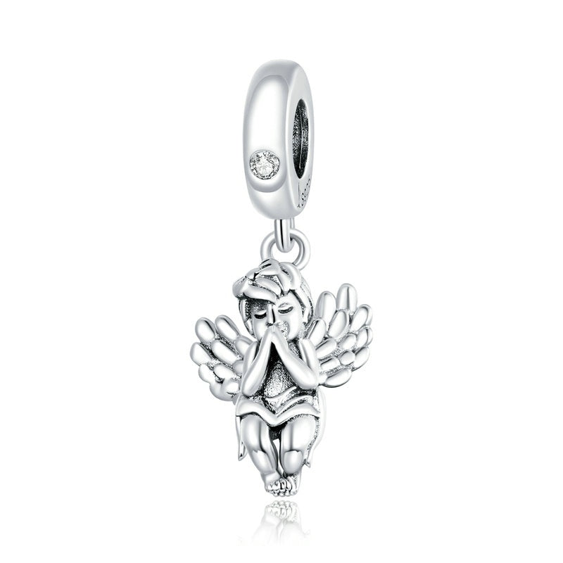 925 Sterling Silver Little Angel Charm Beads