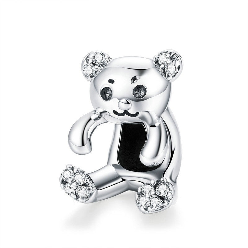 925 Sterling Silver Little Bear Charm Beads