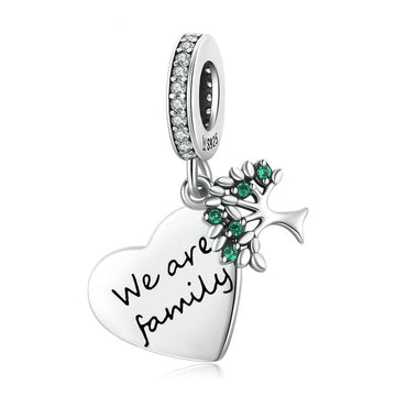 925 Sterling Silver Love Life Tree Charm Beads