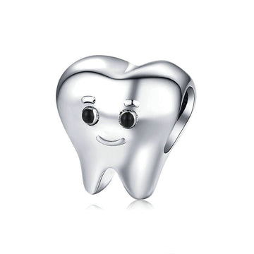 925 Sterling Silver Lovely Tooth Charm Beads