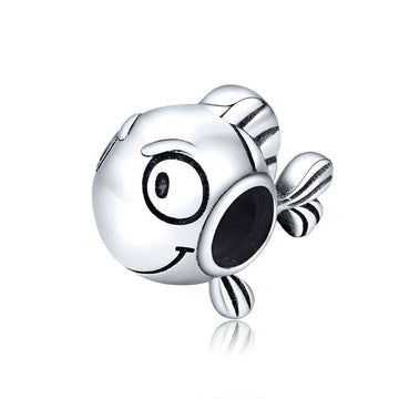 Dijes de pez payaso marino en plata de ley 925