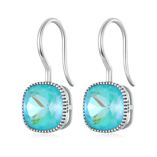 925 Sterling Silver Mocha Fluorescent Hook Earrings