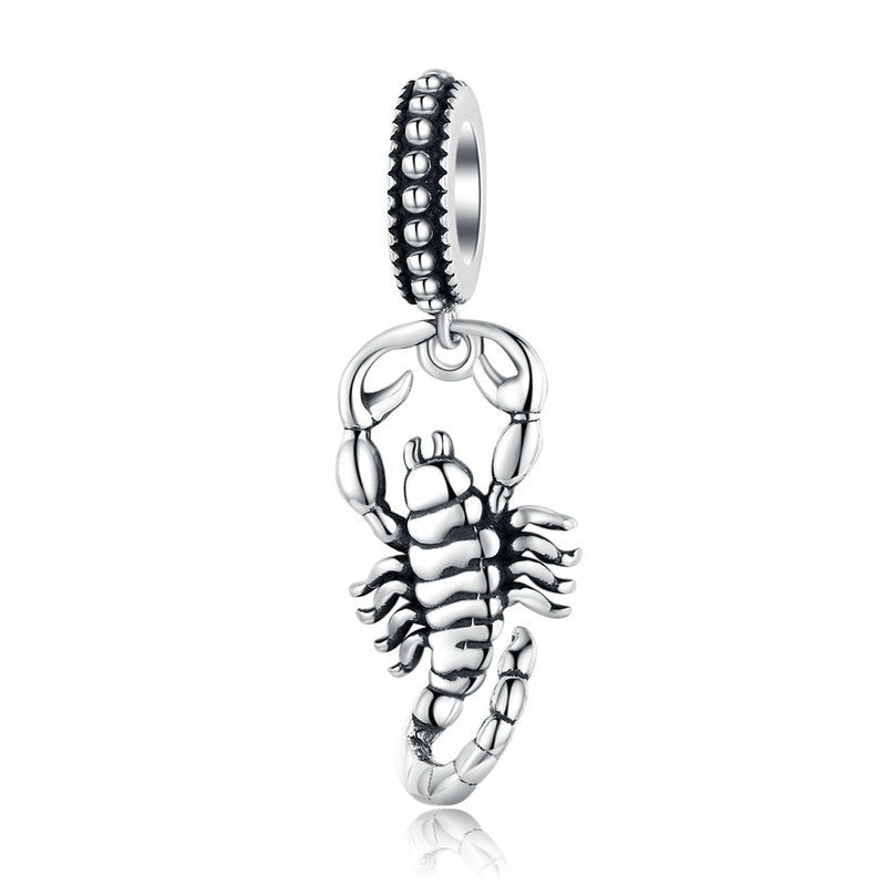 925 Sterling Silver Scorpio Constellation Charm Beads