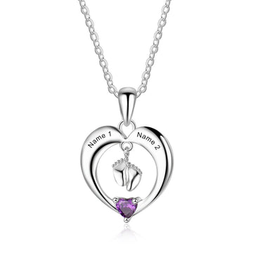 925 Sterling Silver Personalized Engrave Name Heart Necklace