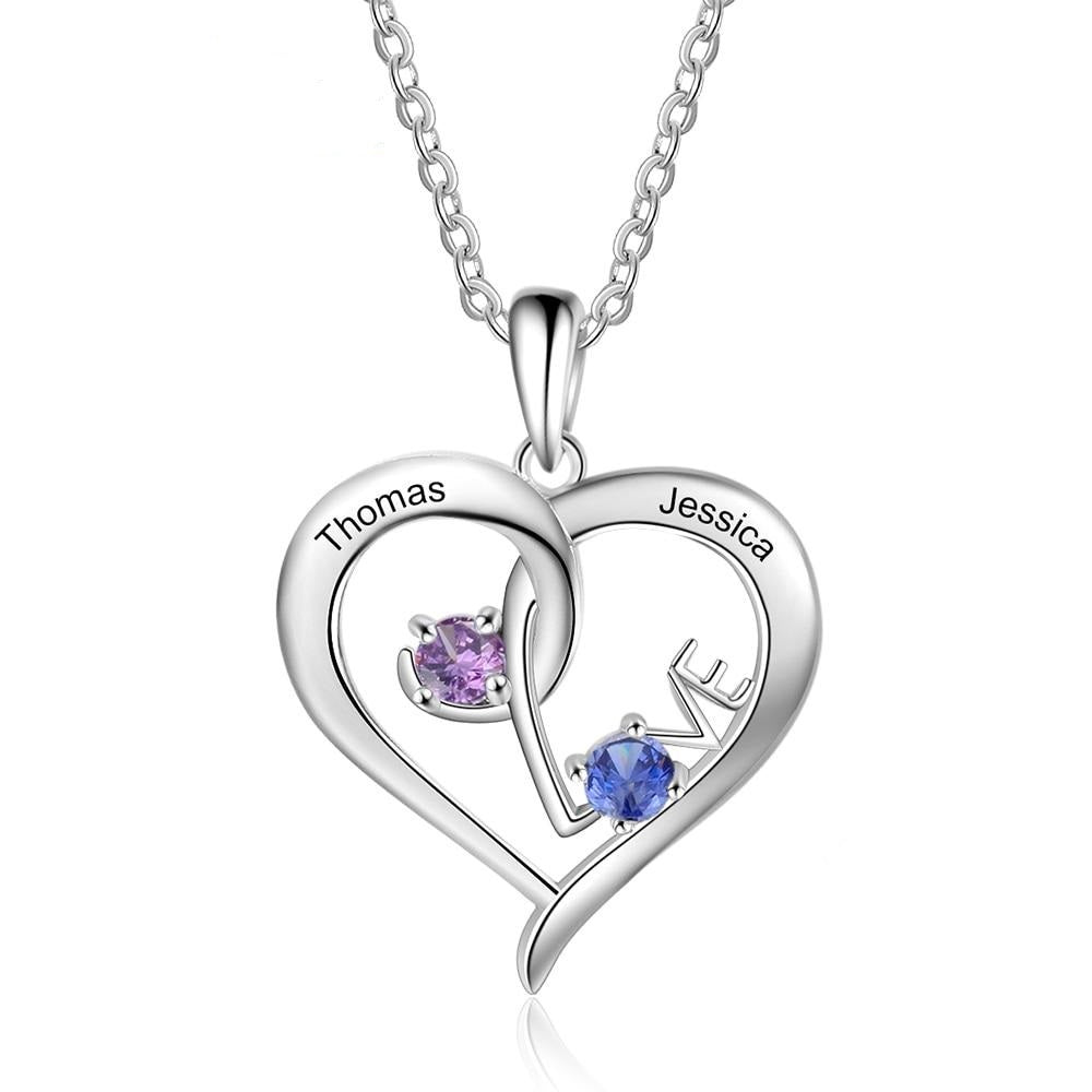 Personalized Love Heart Necklace