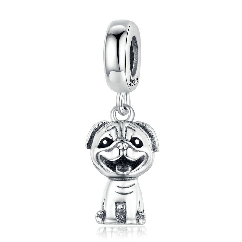 925 Sterling Silver Pet Dog Bako Charm Beads
