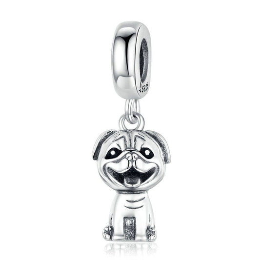 925 Sterling Silver Pet Dog Bako Charm Beads