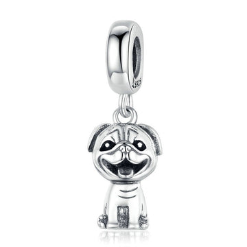 925 Sterling Silver Pet Dog Bako Charm Beads
