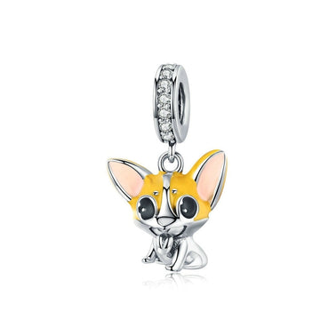 925 Sterling Silver Pet Dog Charm Beads