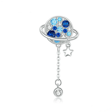 925 Sterling Silver Planet Charm Beads