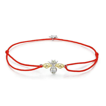 Pulsera de abeja reina de plata de ley 925