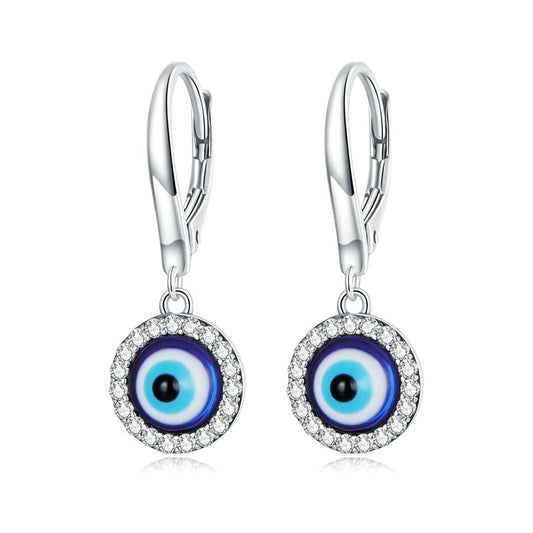 925 Sterling Silver Demon Eye Earrings
