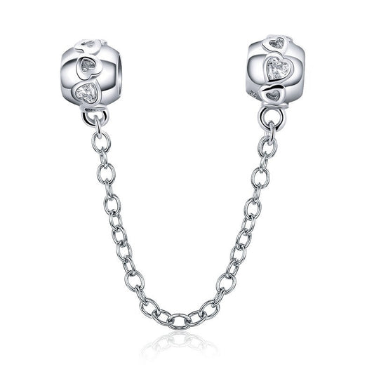 925 Sterling Silver Romantic Heart Charm Beads