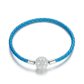 925 Sterling Silver Snowflke Clip Bracelet