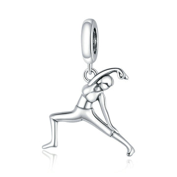 925 Sterling Silver Yoga Position Charm Beads