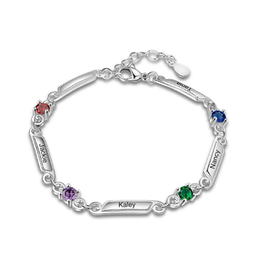 Customized Family Names Engraved Bracelet