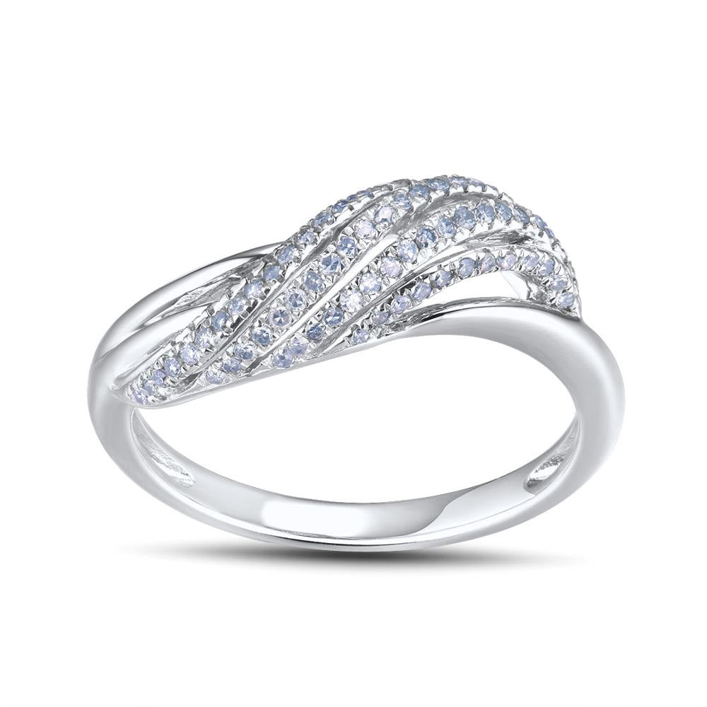 Genuine 14K 585 White Gold Sparkling Fancy Diamond Ring For Women Luxury Engagement Anniversary Gift