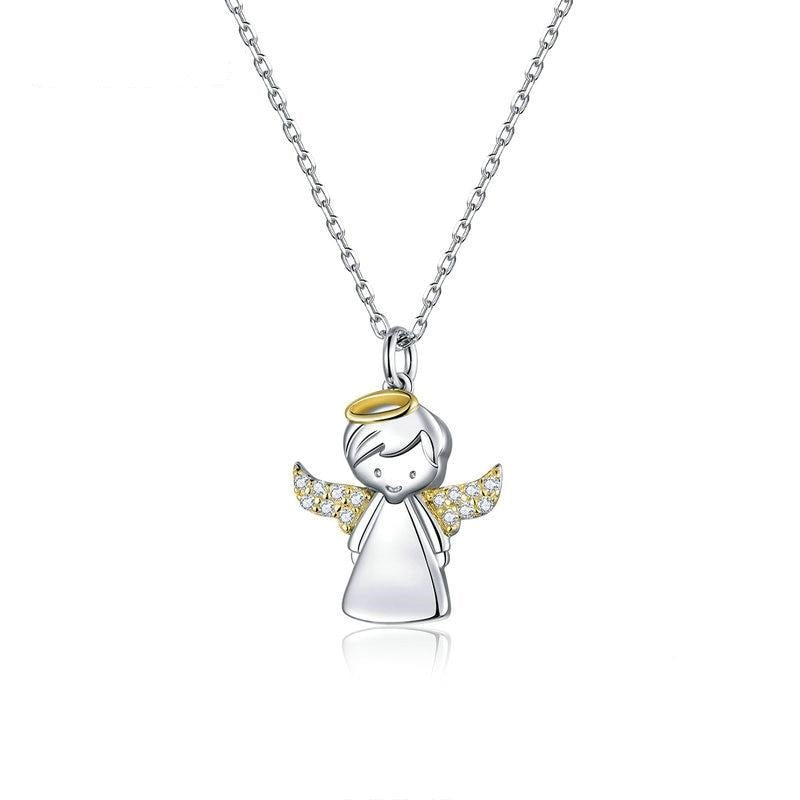 Collar de angelito en plata de ley 925