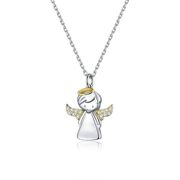 Collar de angelito en plata de ley 925