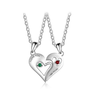Collar con forma de corazón con nombre personalizado