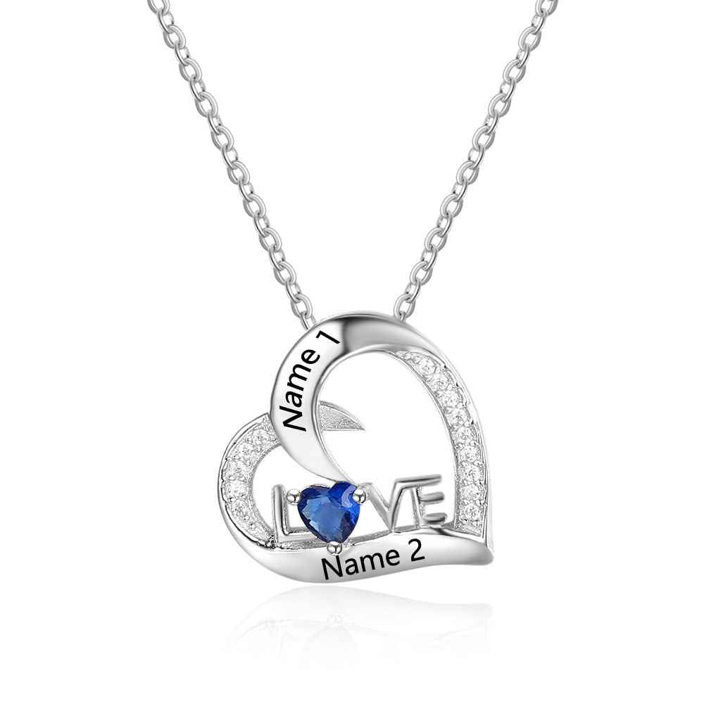Personalized 925 Sterling Silver Birthstone Necklace Pendants DIy Jewelry Gift
