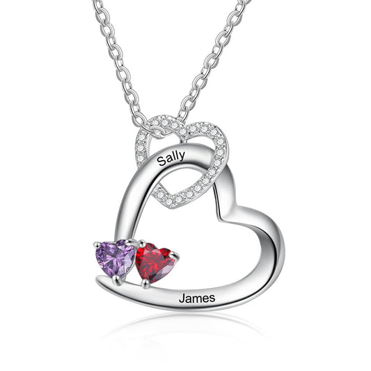 Custom Engraving 2 Names Necklace