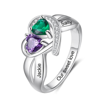 Personalized DIY Heart Birthstone Ring