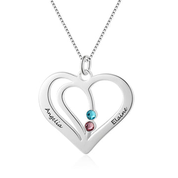 Personalized Engraved Name Heart Necklace
