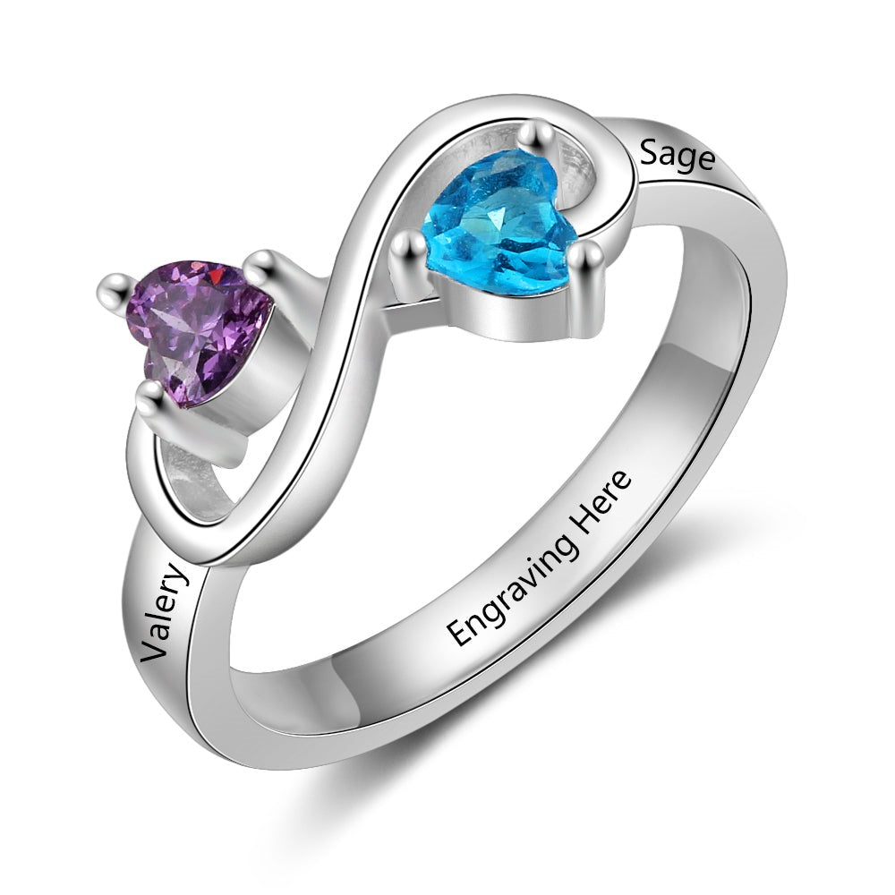 Personalized Jewelry 925 Sterling Silver Infinity Ring