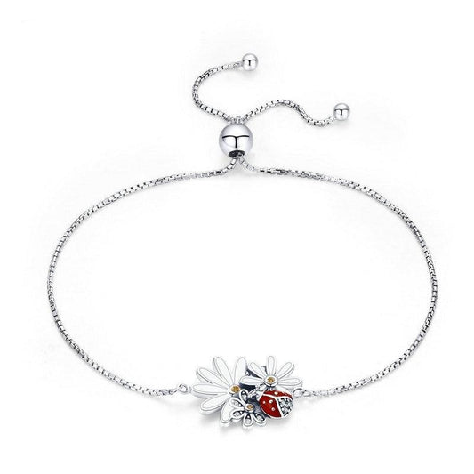925 Sterling Silver Adventure Daisy Flower Bracelet