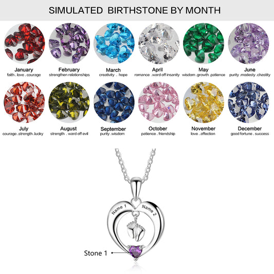 925 Sterling Silver Personalized Engrave Name Heart Necklace