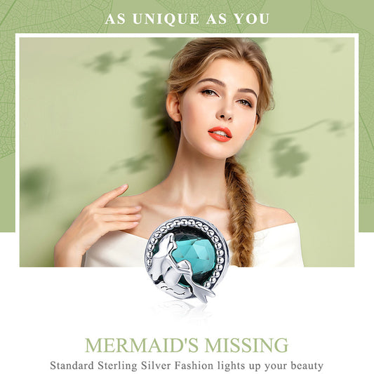 925 Sterling Silver Mermaid Missing Round Charms Beads