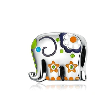 925 Silver Thailand Elephant Charm Beads