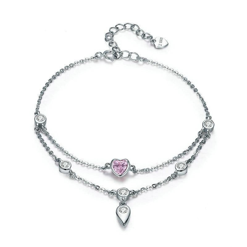 925 Sterling Silver Sweet Heart Bracelet