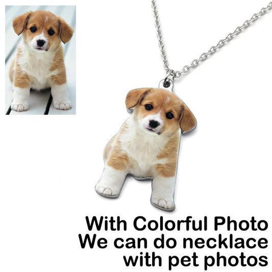 Custom Pet Photo Dog Name Necklace