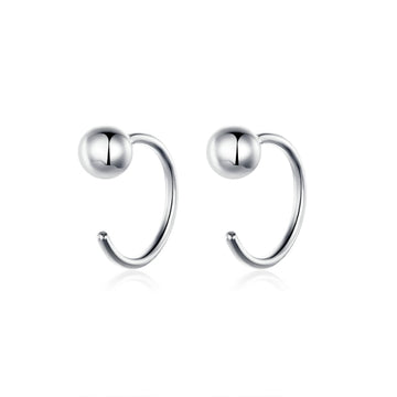 Silver 925 Jewelry Tiny Hoop Earrings