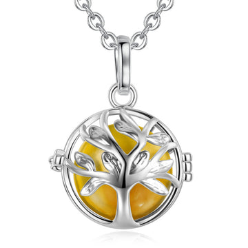 Tree Of Life Chime Box Cage Necklace