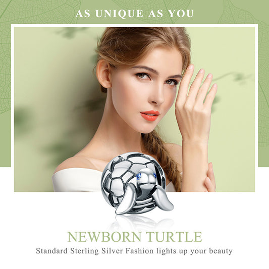 925 Sterling Silver Reborn Turtle Tortoise Charm Beads