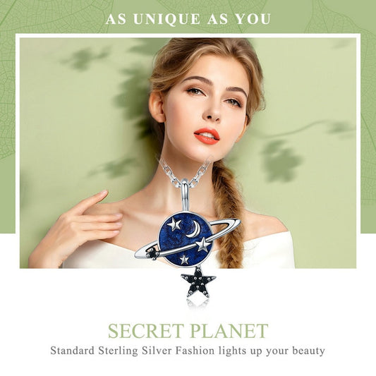 925 Sterling Silver Secret Planet Necklace