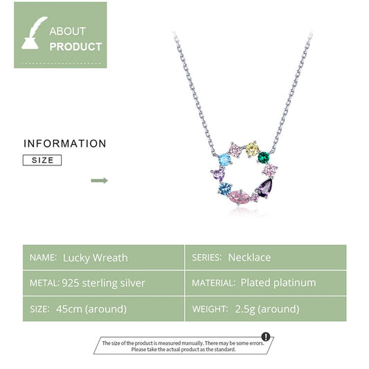 925 Sterling Silver Wreath Necklace