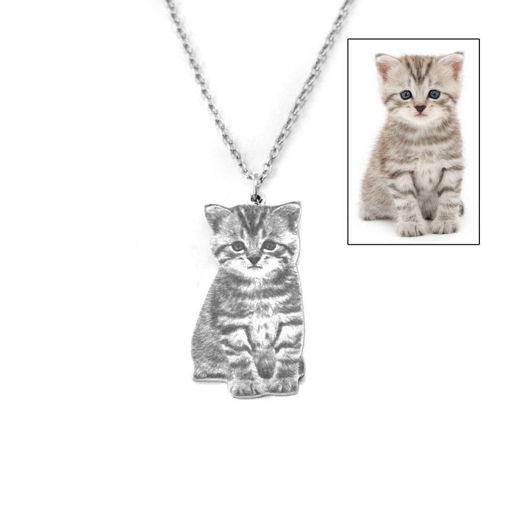 Collar de plata personalizado con nombre de perro