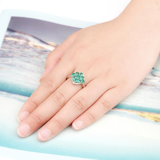 Natural Emerald Stone Genuie Gemstone Ring