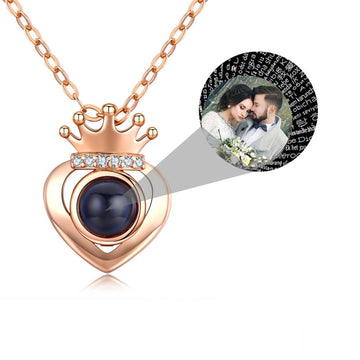 Custom Photo Name Projection Necklace